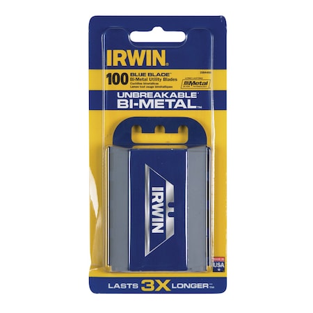 Irwin Irwin Bi-Metal Heavy Duty Blade Dispenser with Blades 2.5 in. L 100 pc 2084400